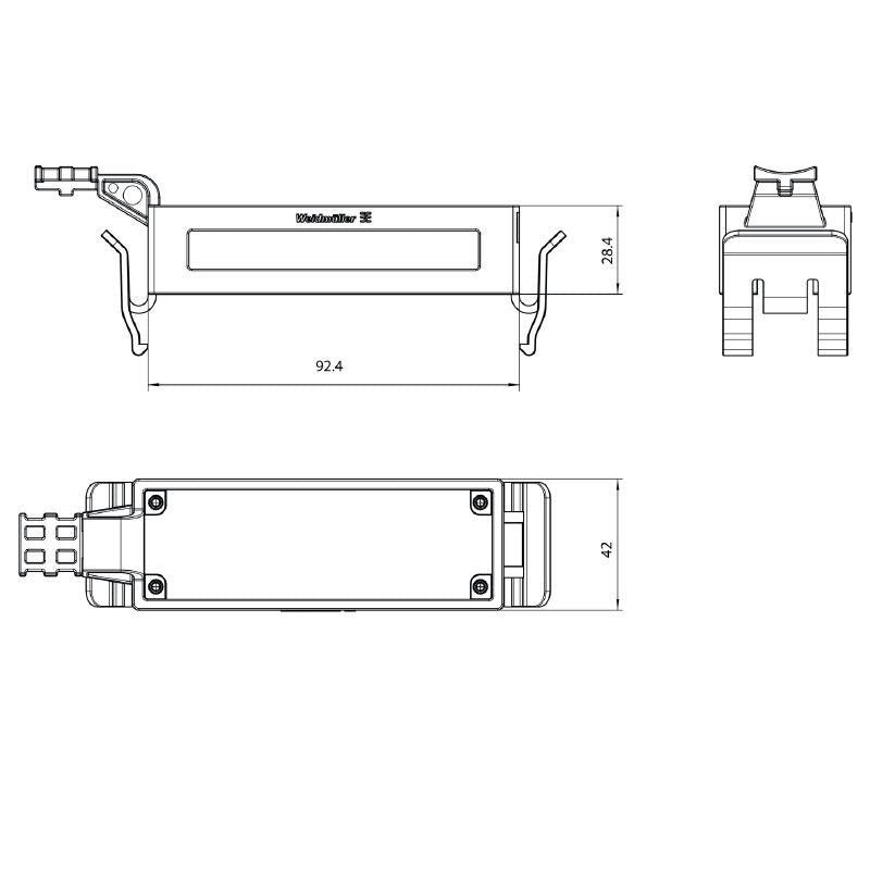 2883410000 - Heavy-Duty Rail Connector for ModuPlug Systems