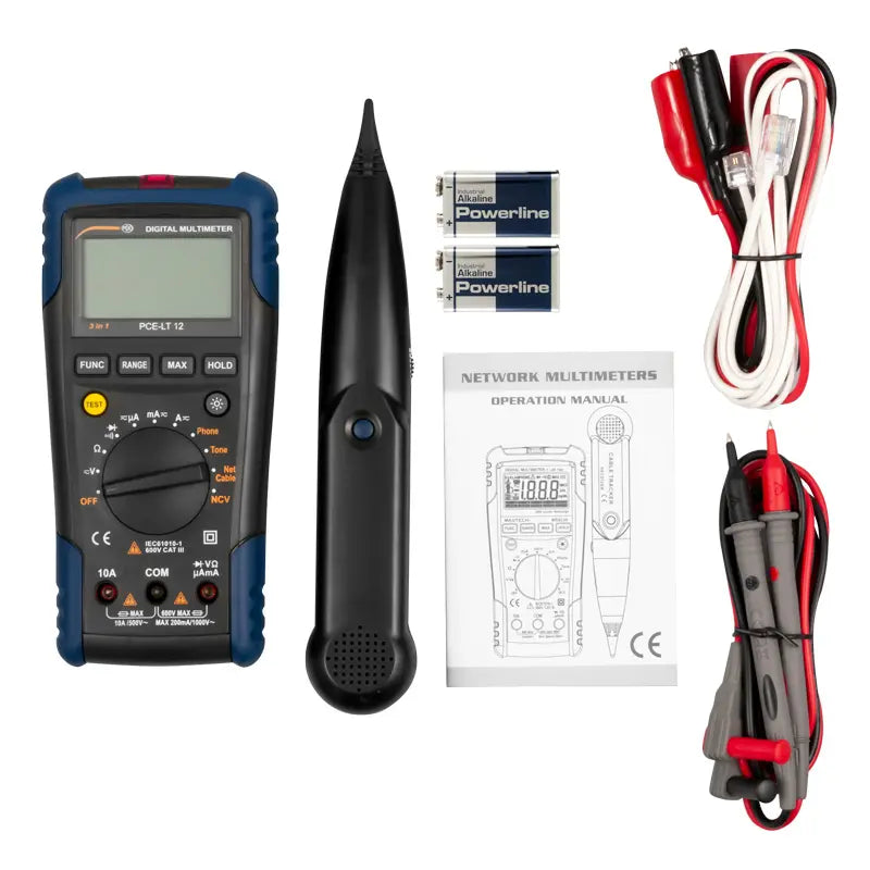PCE-LT 12 - Versatile Voltage Tester with Cable Finder & NCV Function