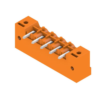 2458100000 - 5-Pole Orange PCB Connector, 5.08mm Pitch, 90° Flange  (Pack of 48)