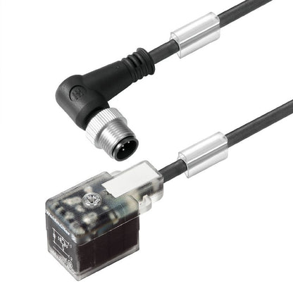 1857700300 - 3m Industrial Valve Cable with M12 Connector, 90° Plug
