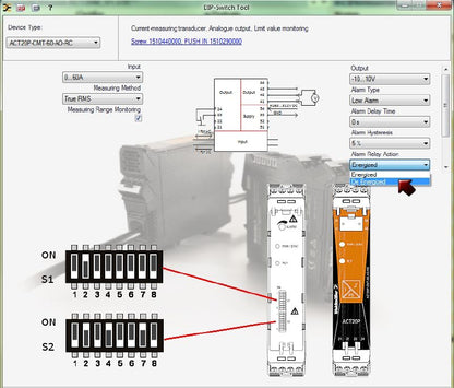1510290000 - 60A Current Transducer with Limit Monitoring and Relay Output