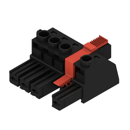 1542990000 - 7.62mm Female Plug Connector with 180° Outlet and Clamping Yoke  (Pack of 32)