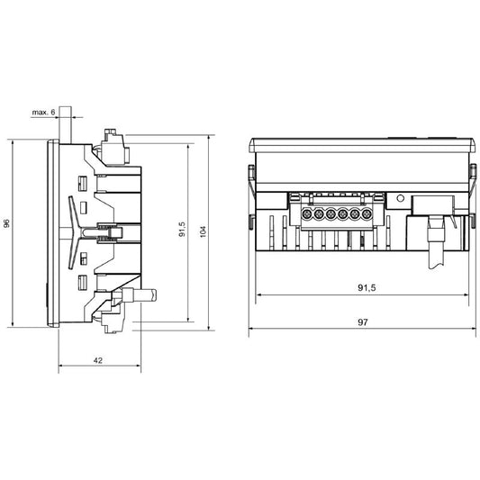 2540880000 - 96mm ENERGY METER for 1- & 3-Phase Power Measurement