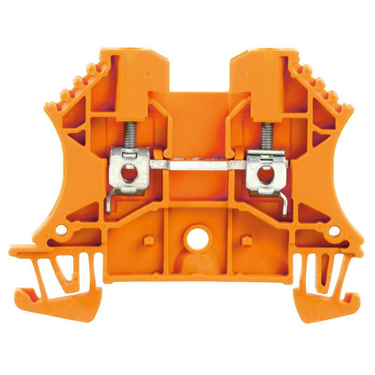 1020060000 - Orange 2.5mm² Feed-Through Terminal Block, 24A, Screw Connection  (Pack of 100)