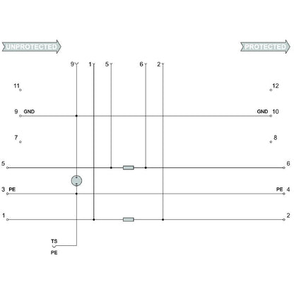 1105700000 - Floating-Ground Power Base with Integrated Sparkover Gap