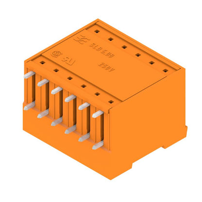 1601830000 - 12 Pole PCB Connector, 5.08mm Pitch, 90° Elbow, Orange  (Pack of 50)
