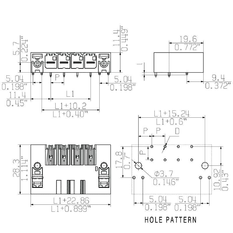 2499690000 - 7.62mm 3-Pole Black PCB Connector with Solder Flange  (Pack of 48)
