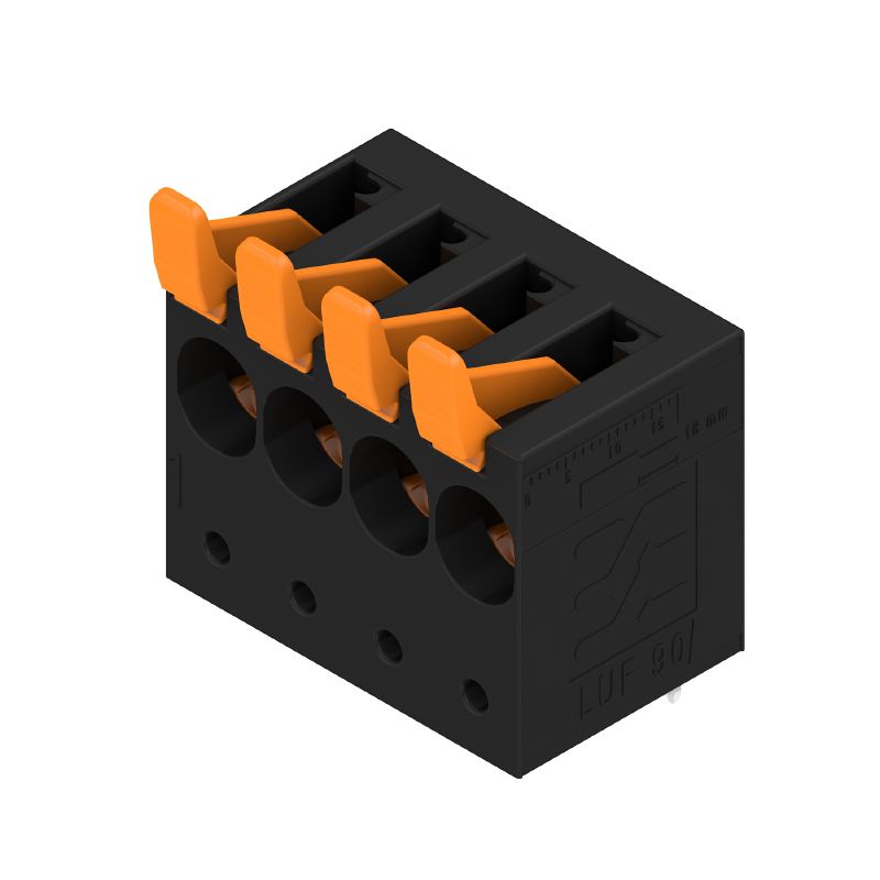 2453710000 - 10mm Pitch PCB Terminal with 4 Poles, Black PUSH IN  (Pack of 30)