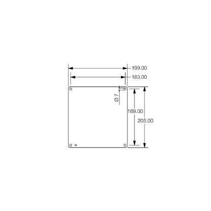 1193950000 - Durable 205mm Terminal Box in Galvanized Steel Finish