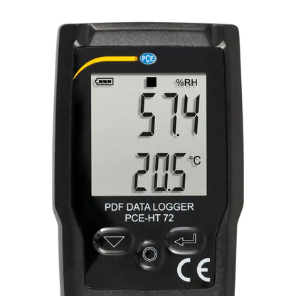 PCE-HT 72 - LCD Climate Meter for Temp & Humidity with ISO Report