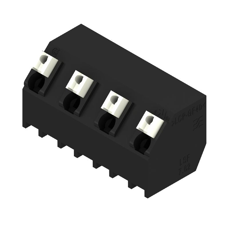 1884970000 - 7.62mm PCB Terminals, 4 Poles, 135° Angle, Black  (Pack of 20)