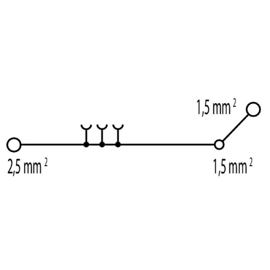 1833830000 - 2.5mm² Feed-Through Terminal Block with 24A Current  (Pack of 50)