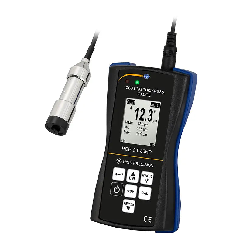 PCE-CT 80HP-F5N3 - High Precision Coating Thickness Gauge with V-Groove Sensor