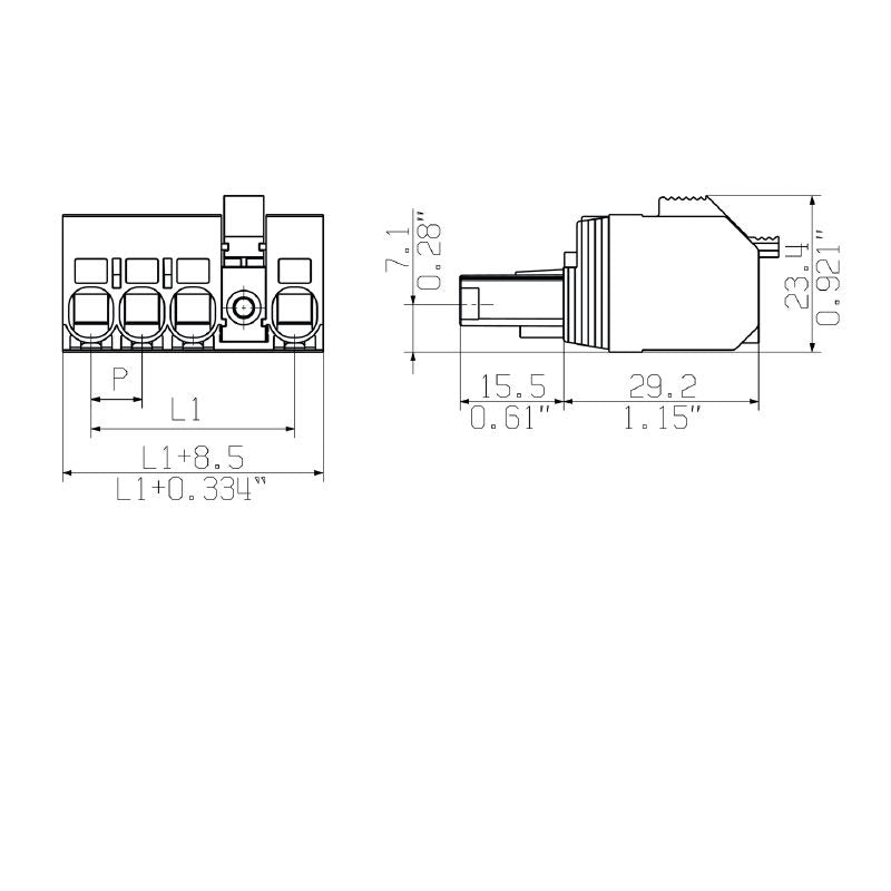 2460920000 - 7.62mm 5-Pole Female Plug PCB Connector, 180° Tension-Clamp  (Pack of 30)