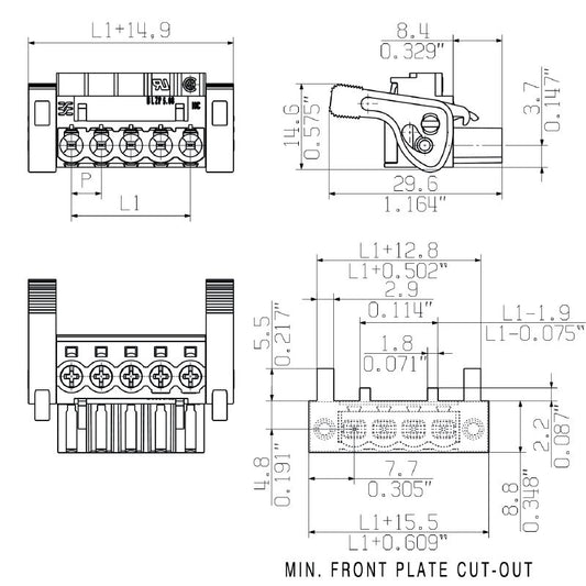 1944880000 - 5.08mm Pitch Female Plug Connector, 7 Poles, 180° Angle  (Pack of 36)