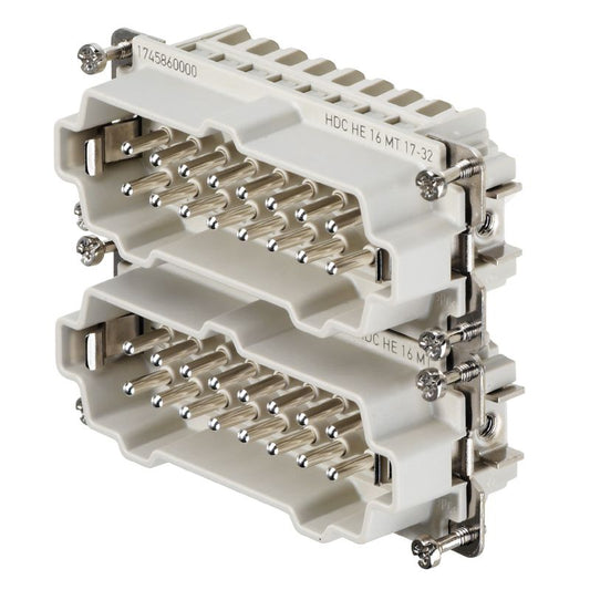 1745860000 - Durable 16-Pole Male Connector, 500V, 16A Tension-Clamp