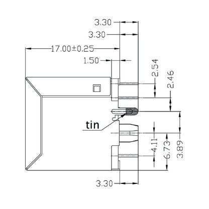 1534750000 - 8-Pole RJ45 Transformer Jack for PCB, 180° Mounting  (Pack of 120)