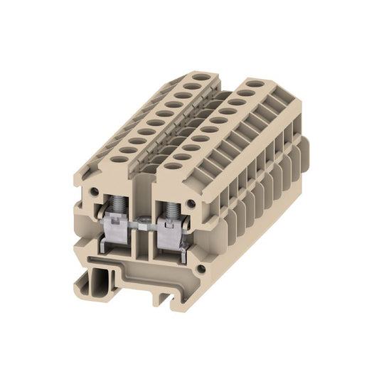 0366560000 - Compact Beige Terminal Block, 20 Connections, 32A, 690V  (Pack of 10)