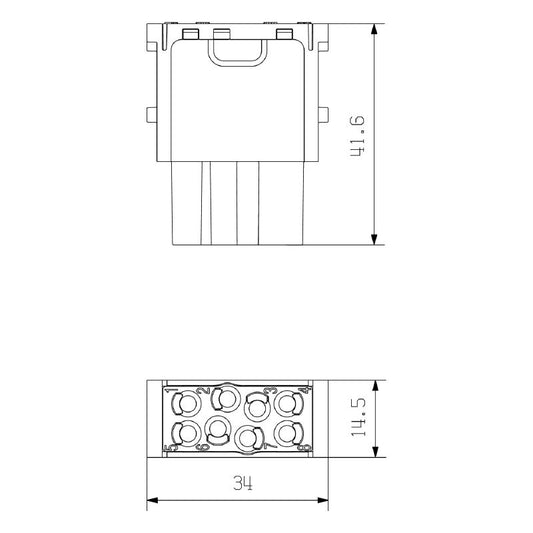 1428890000 - 8-Pole Signal Module, 400V, 16A with Crimp Connection