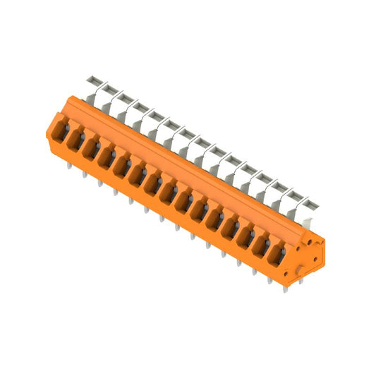 1958350000 - 5mm Pitch Orange PCB Terminal with 135° Outlet, Pack of 50  (Pack of 50)