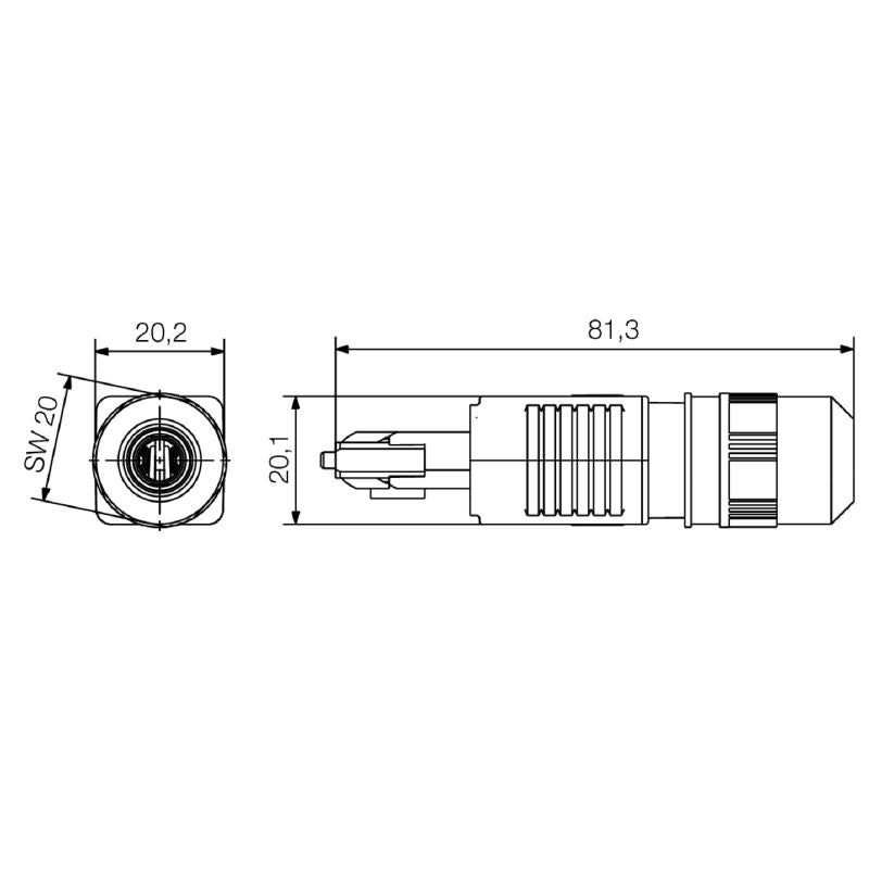 1963360000 - IP67 SC-Duplex Variant 4 Multi-mode FO Connector  (Pack of 10)