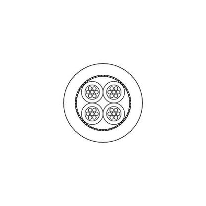 2672340030 - 3m M12 D-coded Angled System Cable, IP 67 Rated