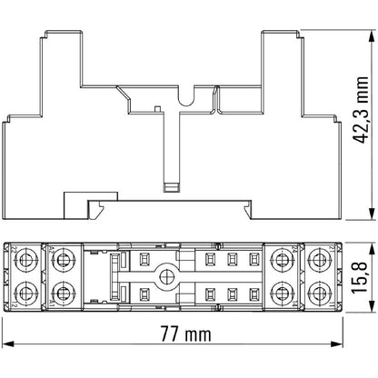 8869480000 - Flat Profile Relay Socket with 2 CO Contacts, 8A Rated  (Pack of 10)