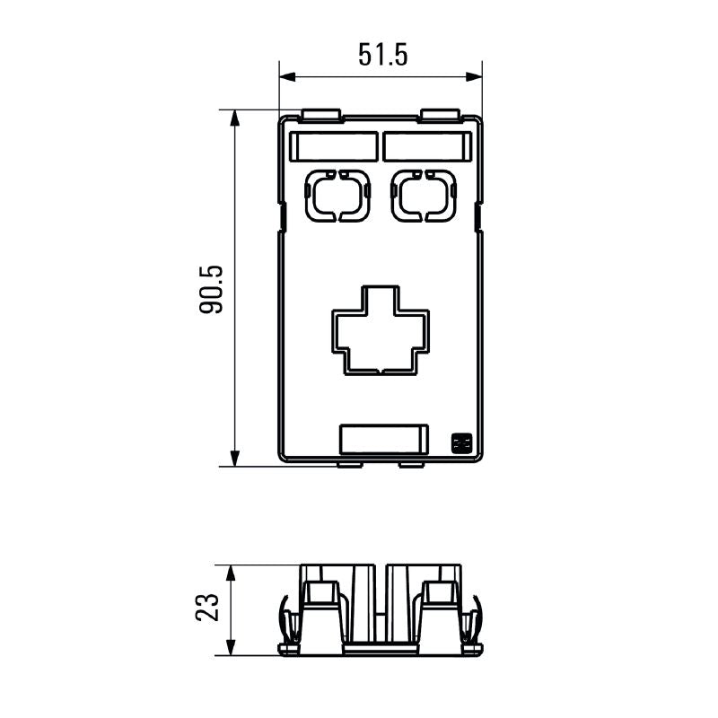 1450700000 - Compact Unshielded Insert Plate with Power/Data Inserts