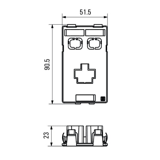 1450700000 - Compact Unshielded Insert Plate with Power/Data Inserts