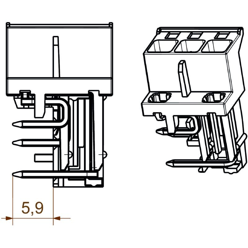 1069760000 - 5.00mm Male PCB Connector, 3 Poles, THT/THR  (Pack of 120)