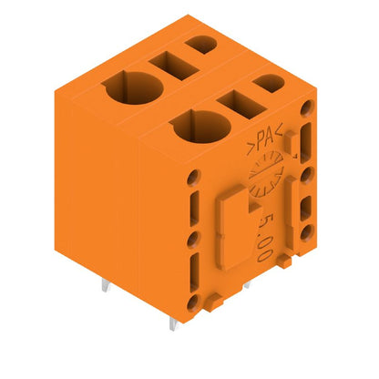 2774760000 - 3.5mm Orange PCB Terminal, 2 Poles, 180° Angle  (Pack of 100)