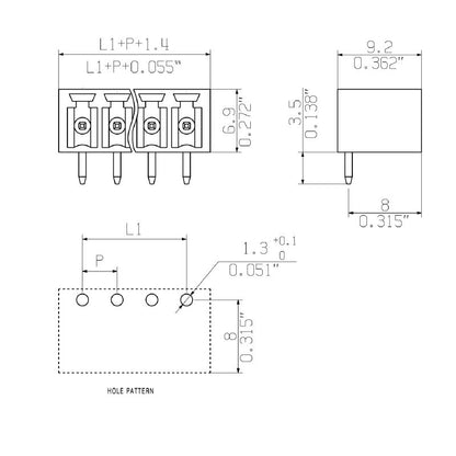 2643470000 - 3.81mm THT Board Connector with 90° Elbow, 7 Poles  (Pack of 390)