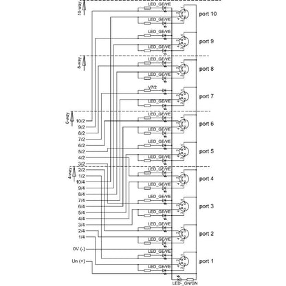 2819210000 - 10m IP67 Sensor-Actuator Distributor with 4 Sockets