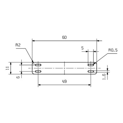 1422560000 - 60 x 11 mm Silver Aluminium Cable Markers - 50 pcs  (Pack of 50)