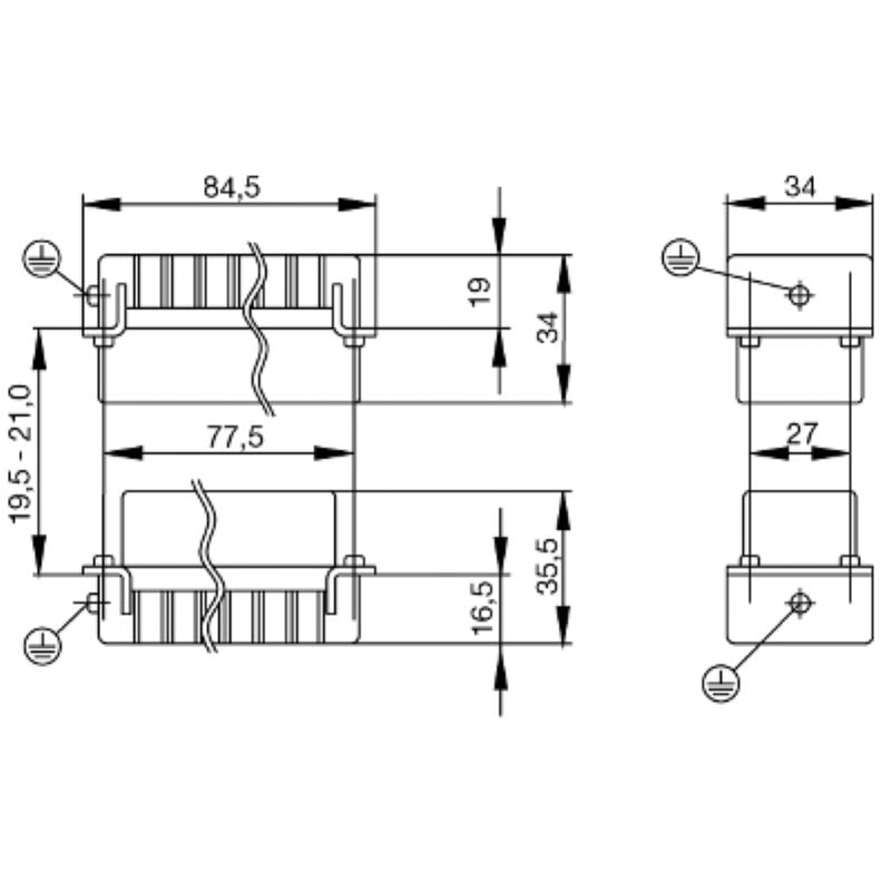 1498800000 - High-Performance 400V Connector 34mm x 84.5mm, Durable Copper Alloy