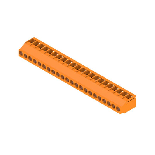 2432110000 - 5.08mm PCB Terminal 22 Poles Orange 180° Orientation  (Pack of 12)