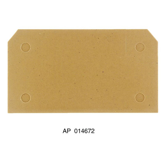 0146720000 - Snap-Mount End Plate, 65mm Height, Dark Beige/Yellow  (Pack of 20)