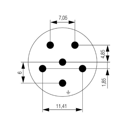 1170370000 - Durable SAI-M23 Plug-in Connector for Sensors, 20A, 600V