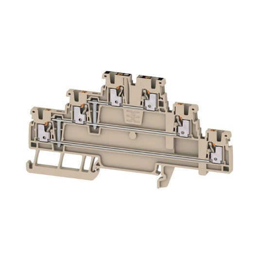 2817980000 - 1.5 mm² Push-In Feed-Through Terminal, 15A, Dark Beige  (Pack of 50)