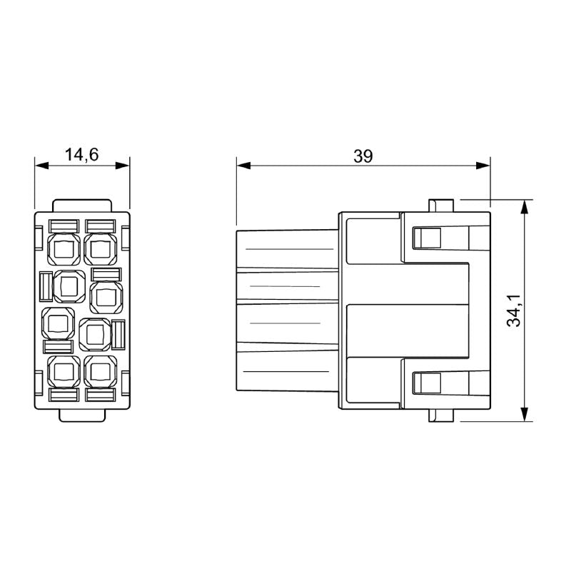 2748450000 - 8-Pole Signal Module 400V, Compact Design 34mm Depth