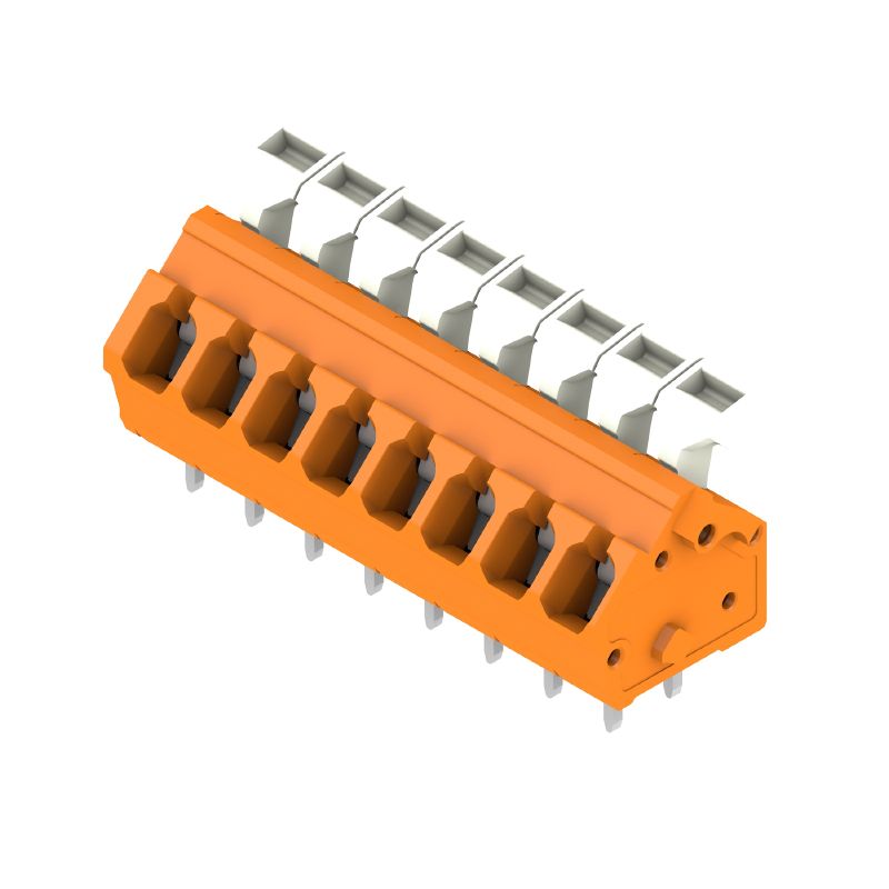 1914790000 - 5mm Wide Orange Circuit Board Terminal with 8 Poles  (Pack of 100)