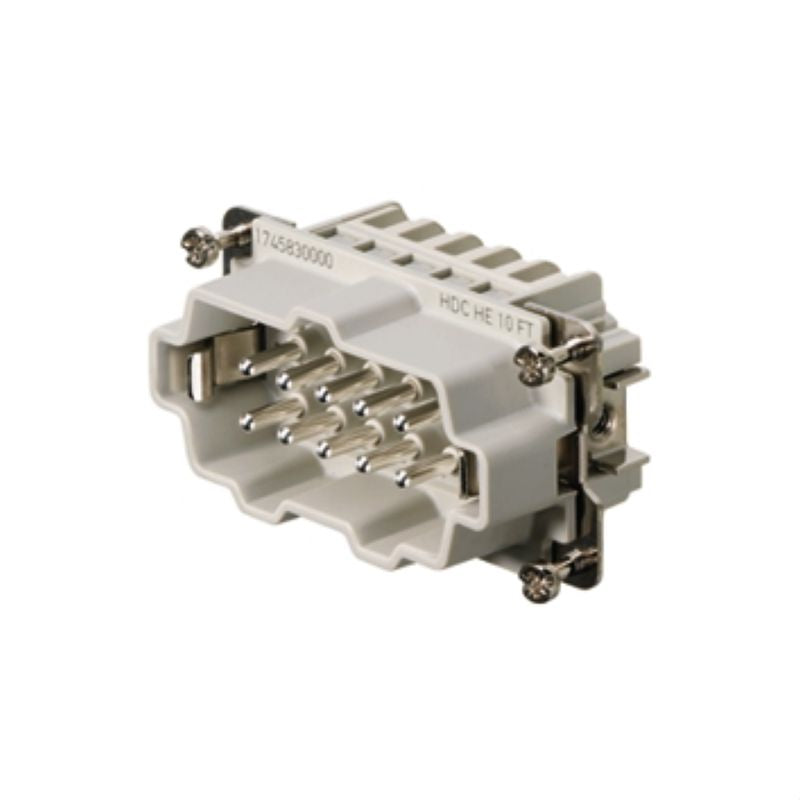 1745830000 - 10-Pole Male Connector, 500V 16A, Tension-Clamp