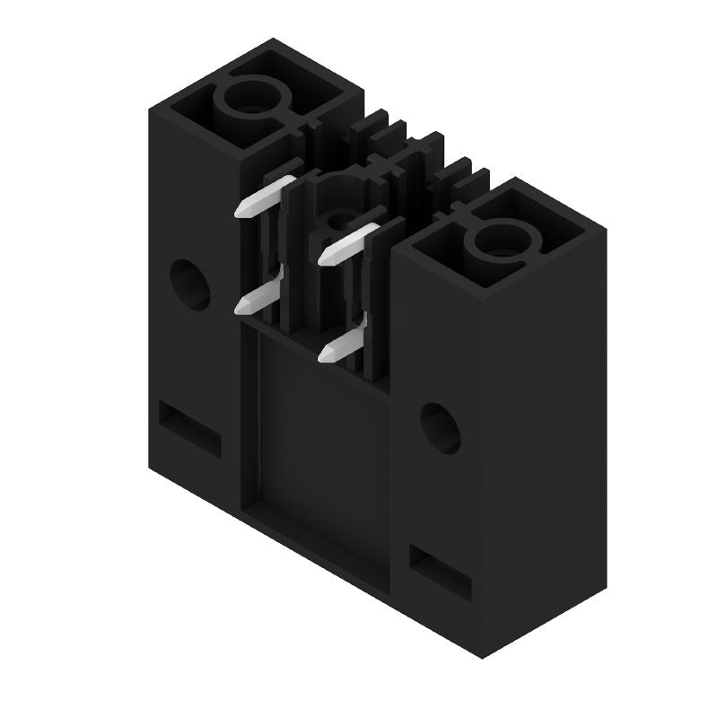1930380000 - 7.62mm Black Male Header PCB Connector with Clip-on Flange  (Pack of 60)