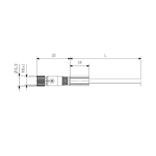 1060131000 - 10m Shielded M12 Connecting Cable with 5 Poles