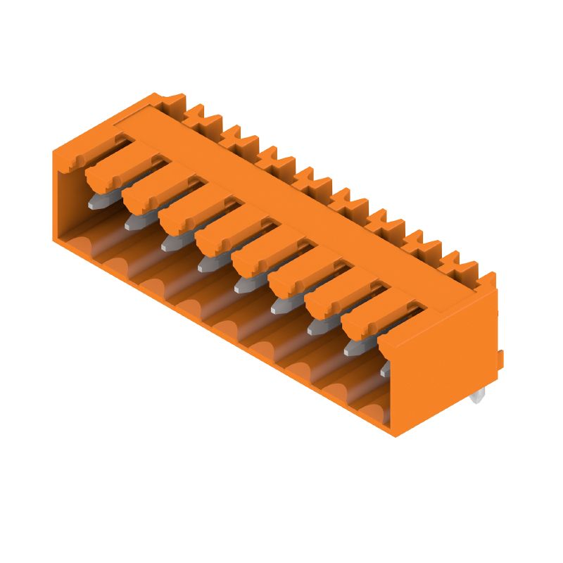 1605140000 - 3.5mm, 9-Pole Orange PCB Connector with 90° Elbow  (Pack of 50)