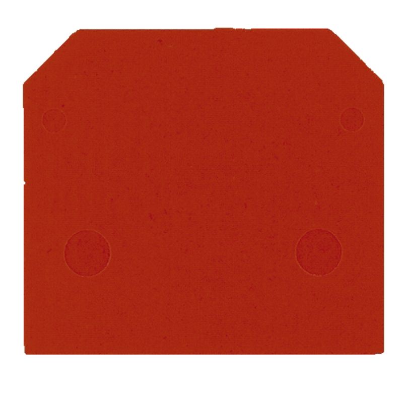0117900000 - Red Terminal End Plate, 40mm Height, Snap-On Design  (Pack of 20)