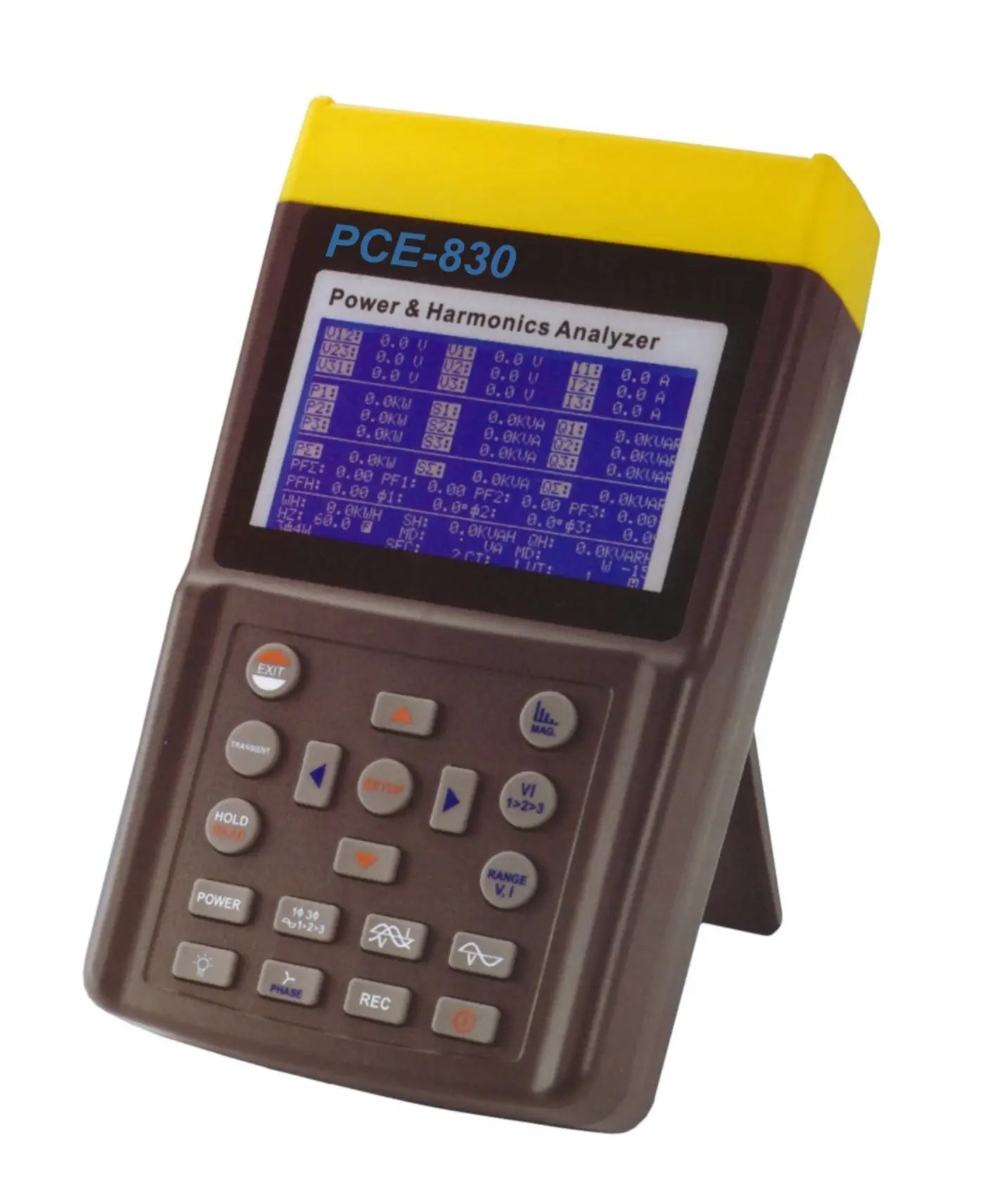 PCE-830-3 - 3-Phase AC Clamp Tester with LCD & Data Logging