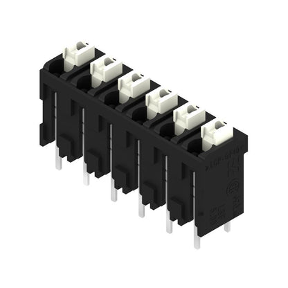 1876200000 - 5mm Pitch Black PCB Terminal with 6 Poles, 180° Angle  (Pack of 175)