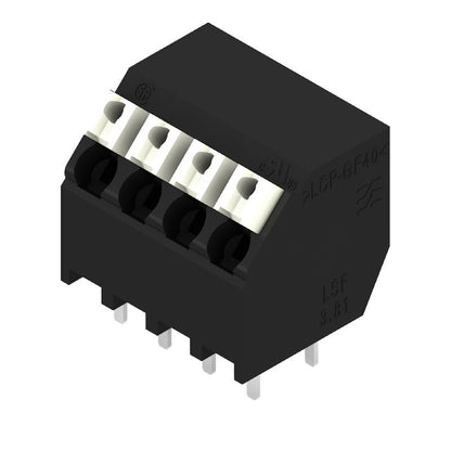 1885900000 - 3.81mm 4-Pole Black PCB Terminal with 3.5mm Solder Pins  (Pack of 35)