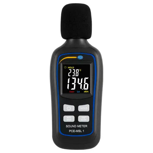 PCE-MSL 1 - Backlit Decibel Meter with Temperature Measurement